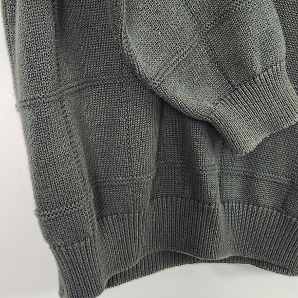 IZOD Men's Cotton Green Crew-Neck Pullover Long Sleeve Crest Logo Sweater L - Picture 5 of 8